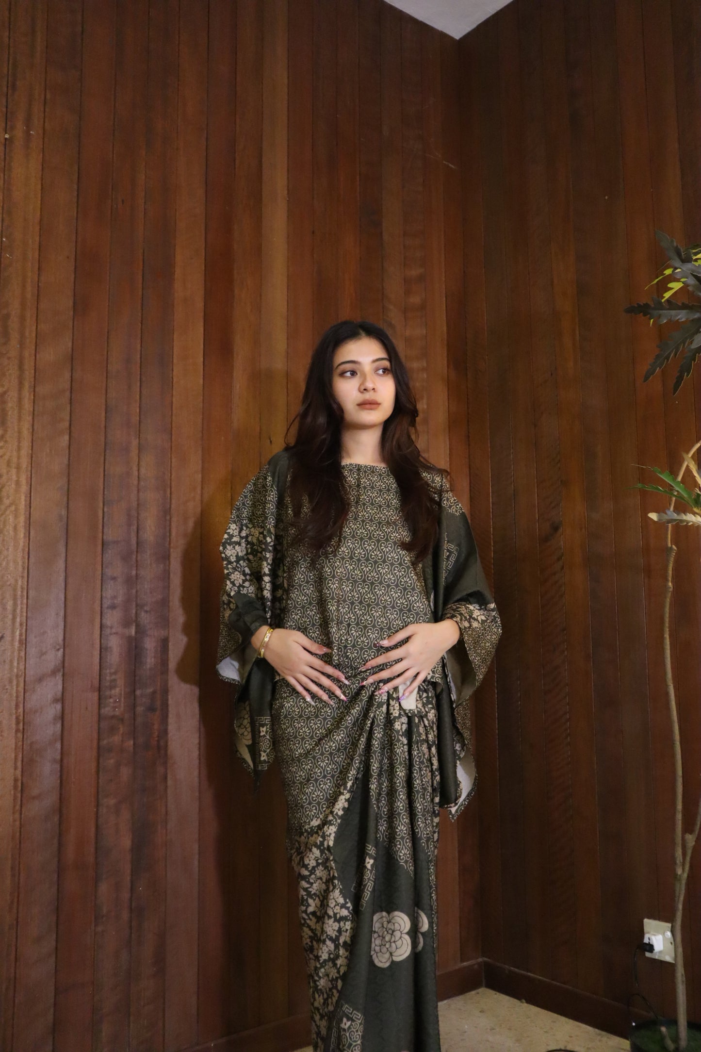 Seroja Sarong in Olive Green