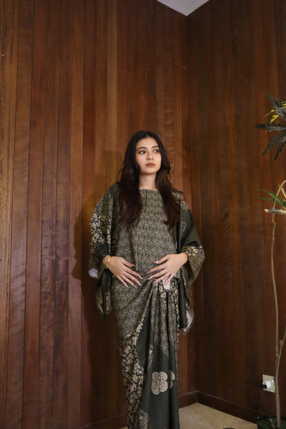 Seroja Sarong in Olive Green