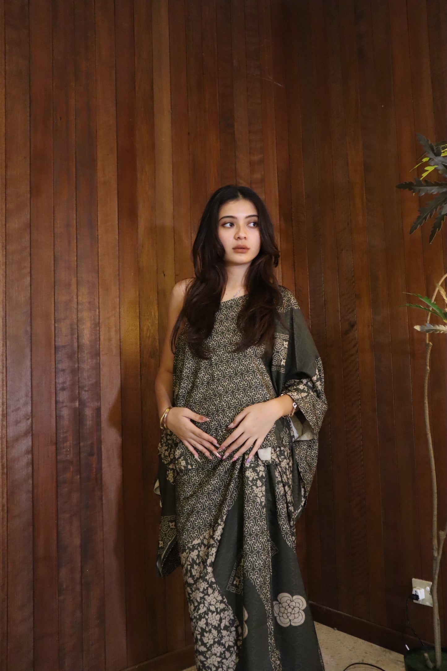 Seroja Sarong in Olive Green